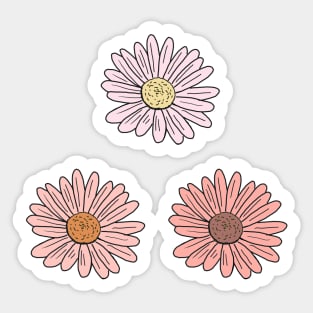 Pastel Pink Daisy Pack Sticker